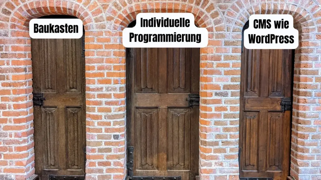 Baukasten, WordPress oder individuell? Und wer soll’s umsetzen? Welche Lösung passt für wen. WordPress vs Baukasten oder individuell. Und wer soll's umsetzen?