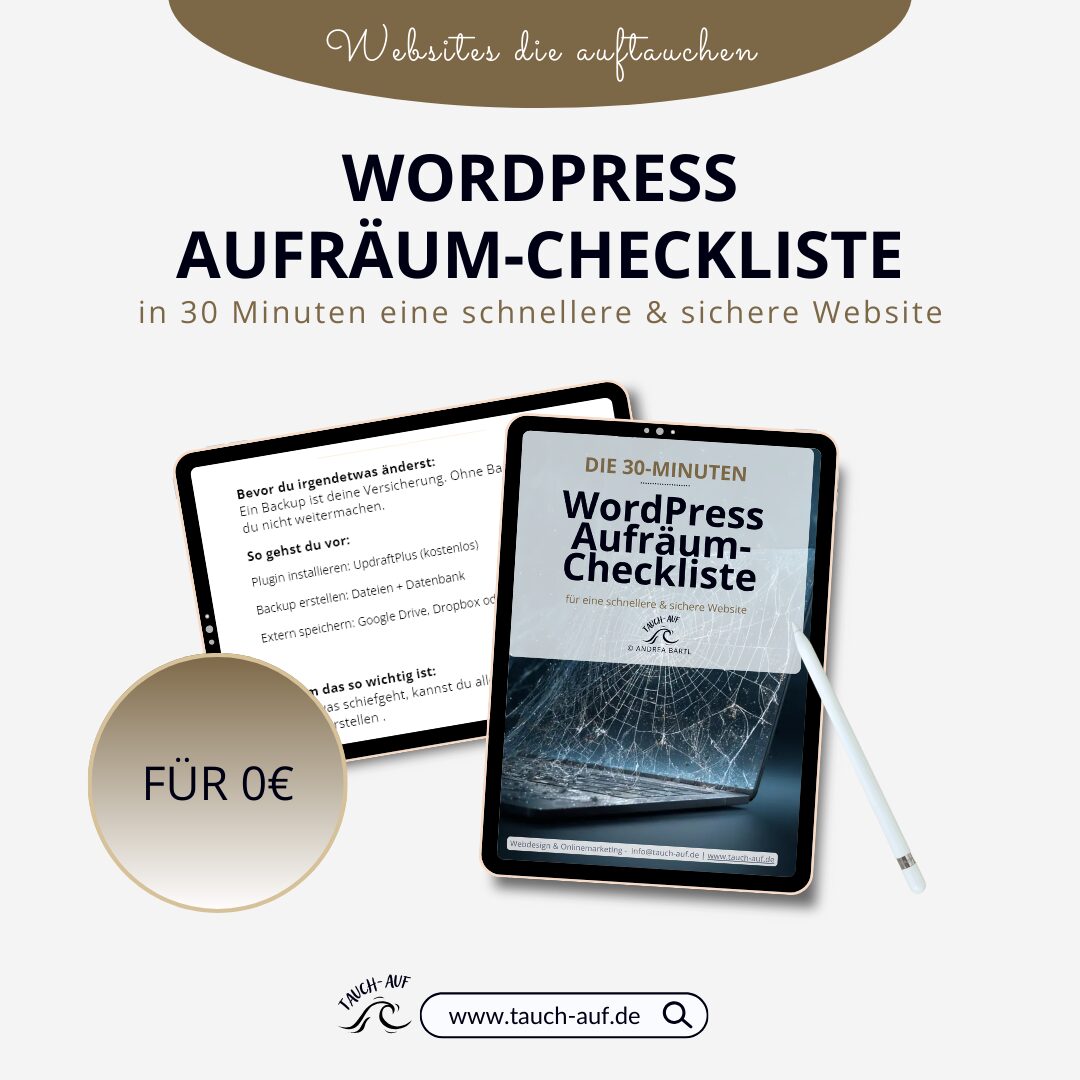 Freebie - Website CleanUp - WordPress aufräumen